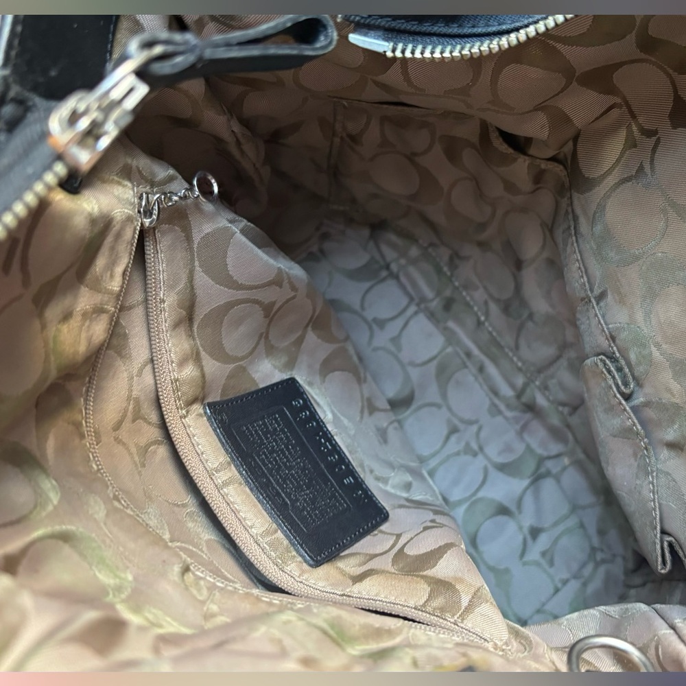 RARE🔥Authentic COACH 1941 (VINTAGE) leather/canvas zip top closure tote - Picture 5 of 11